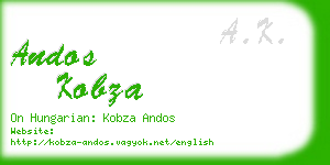 andos kobza business card